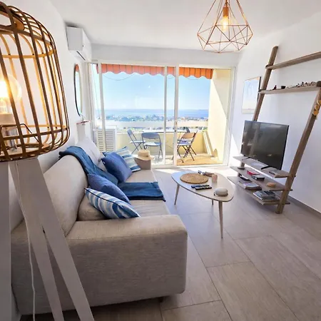 Sea View Riviera, 3 Pieces Vue Panoramique, 2 Chambres, 4p, Pk, Ac * Antibes