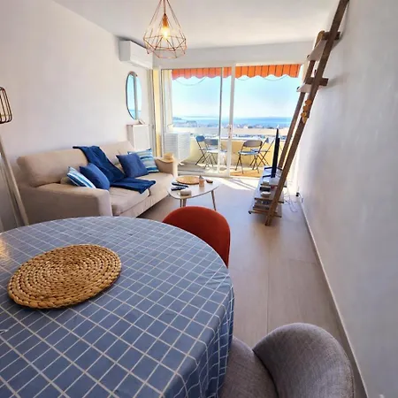 Sea View Riviera, 3 Pieces Vue Panoramique, 2 Chambres, 4p, Pk, Ac Apartmán Antibes